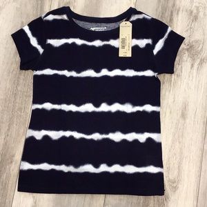Girl’s navy blue/white tie-dye t-shirt